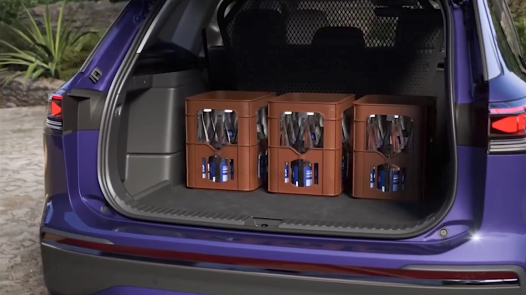 Bild zeigt das Kofferraumvolumen des VW Tayron 