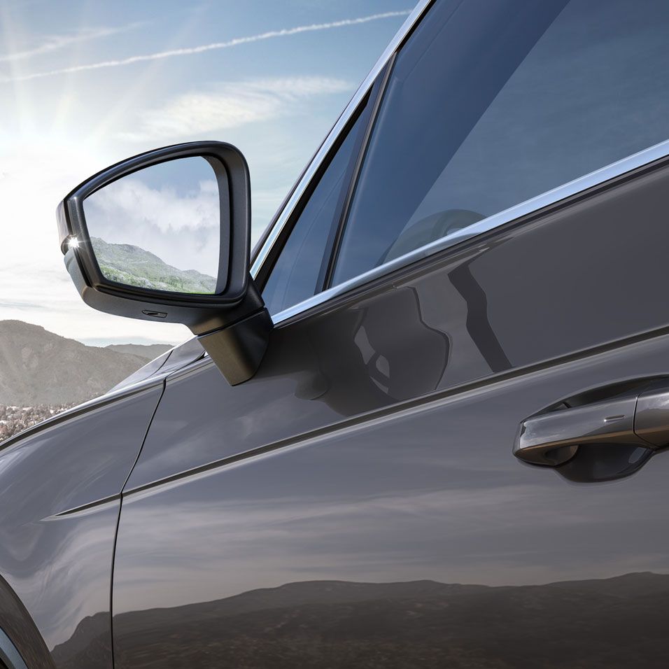 Grafik zeigt, die optionale Türzuziehhilfe im neuen VW Touareg.