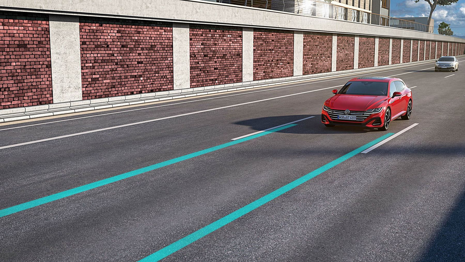 Spurhalte und Spurwechselassistent am Beispiel des Arteon Shooting Brake 